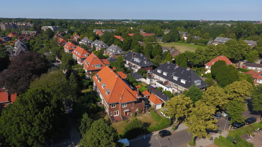 Woningen Overveen vanuit de lucht